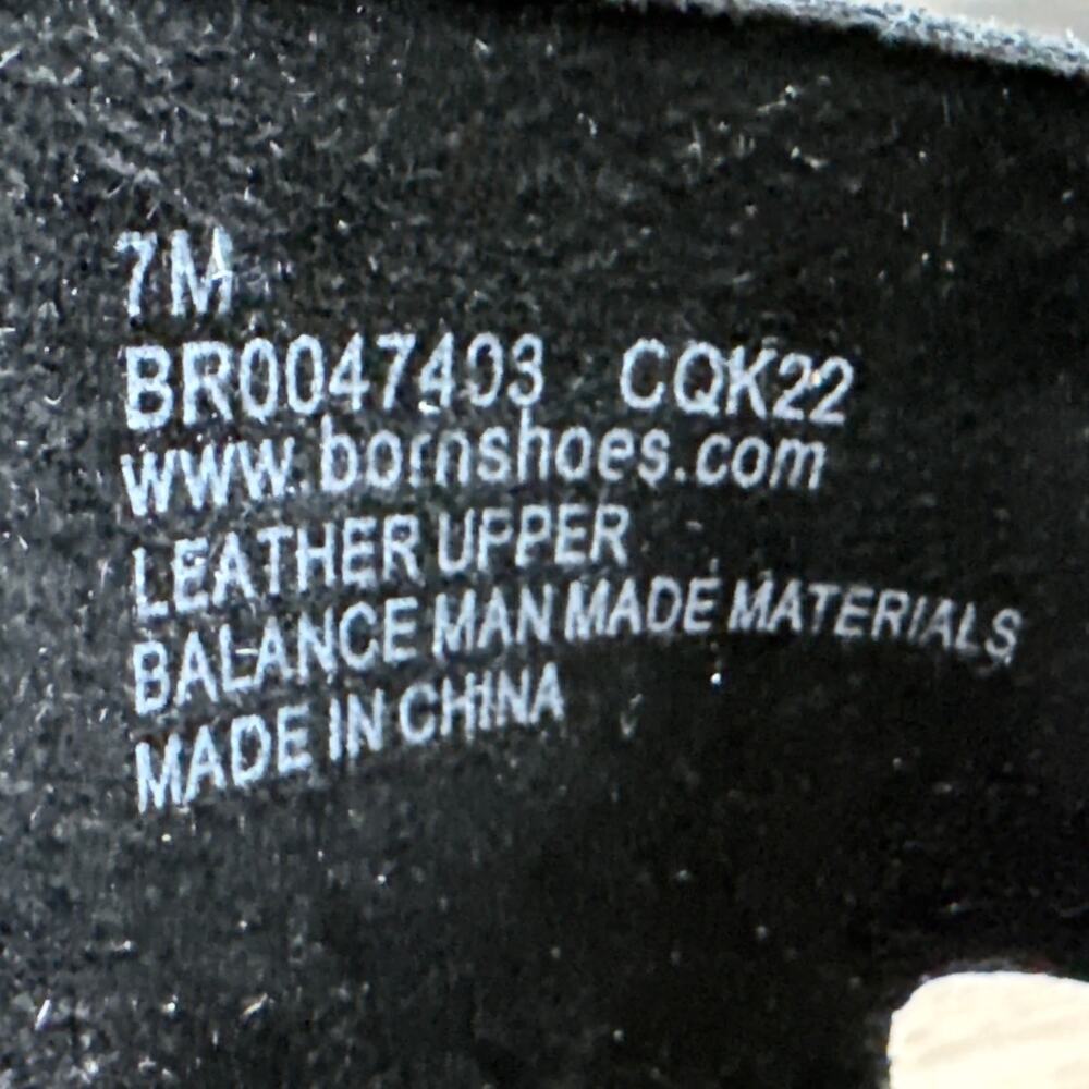 NIB Born Henna 7M Comfort Black Leather Slide Sandals - Picture 8 of 11